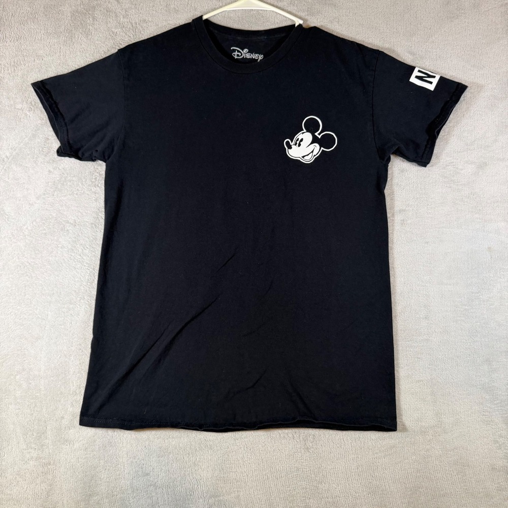 Disney‎ x Neff Mickey Mouse No Worries Black Graphic T-Shirt Mens Medium